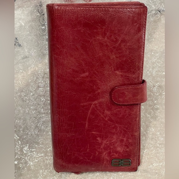 Balenciaga long Red leather wallet - Picture 1 of 9